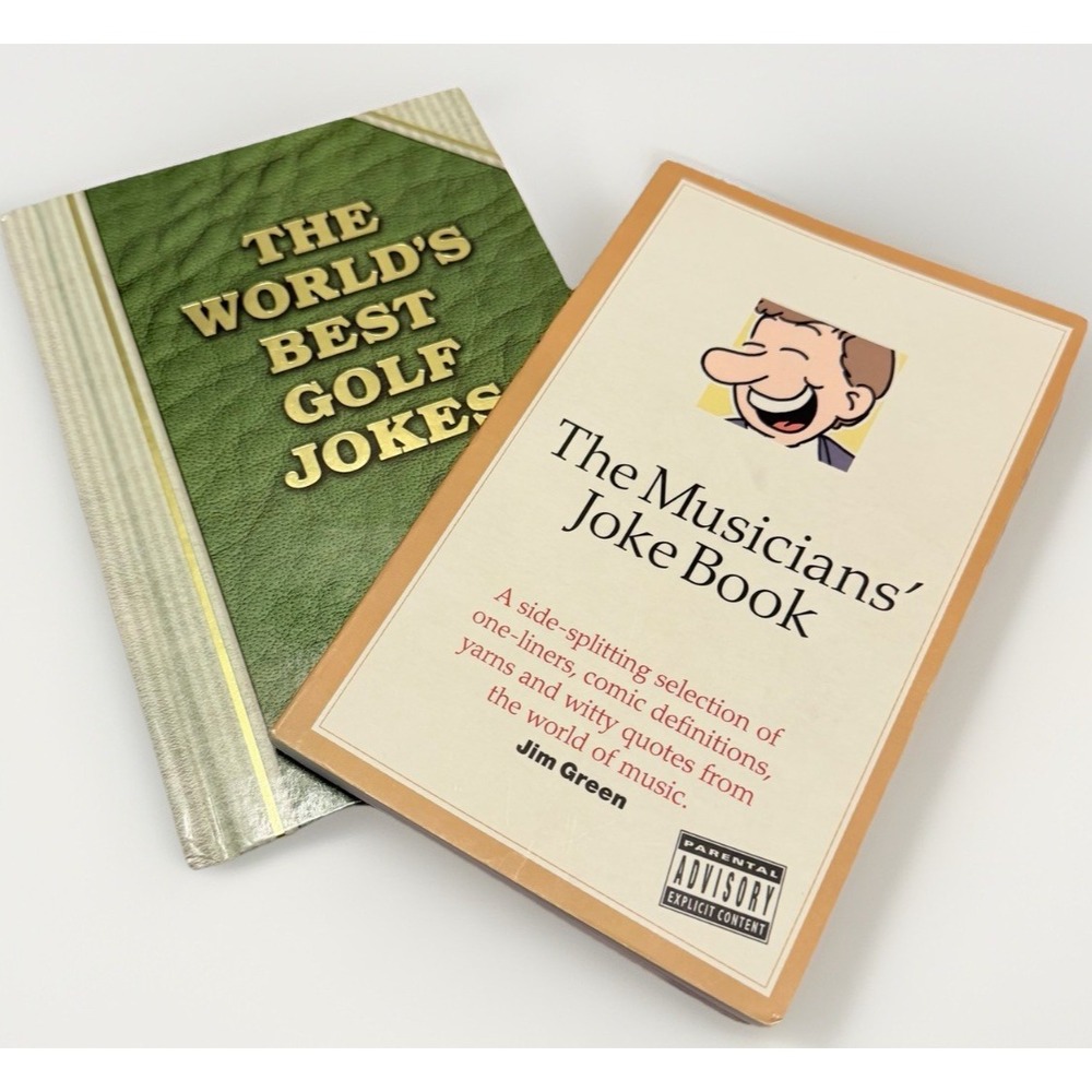 Dad Gift Joke Book Golf Jokes Music Funny Humor VTG LOT 2 Book Books Bar Mancave